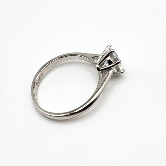 ๐ฆ 1ct Authentic Moissanite Diamond Solitaire Engagement Ring 925 Silver - Picture 8 of 9